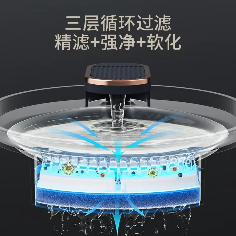 3000ml Ultra-Quiet Cat Water Fountain with Burnout Prevention Pump - Automatic Pet Water Dispenser