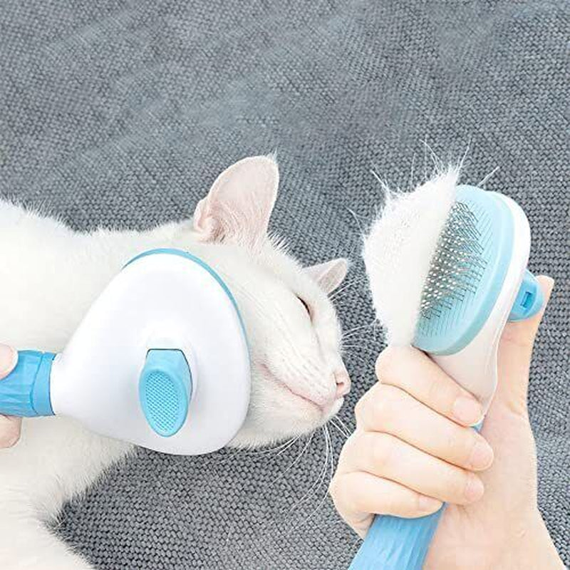 Premium Pet Hair Remover and Grooming Brush for Dogs and Cats with Self-Cleaning Mechanism