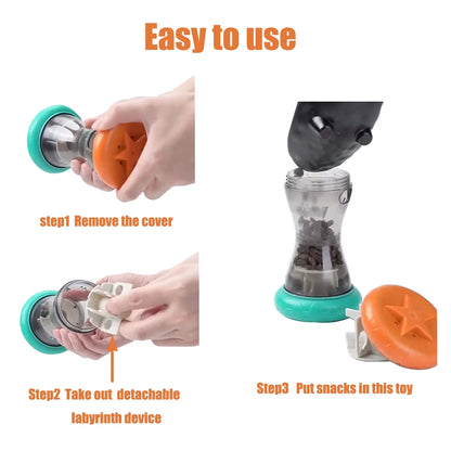 Treat-Dispensing Interactive Slow Feeder Puzzle Toy for Dogs - Enrichment Solution to Keep Pets Engaged