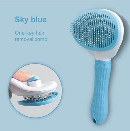 Premium Pet Hair Remover and Grooming Brush for Dogs and Cats with Self-Cleaning Mechanism