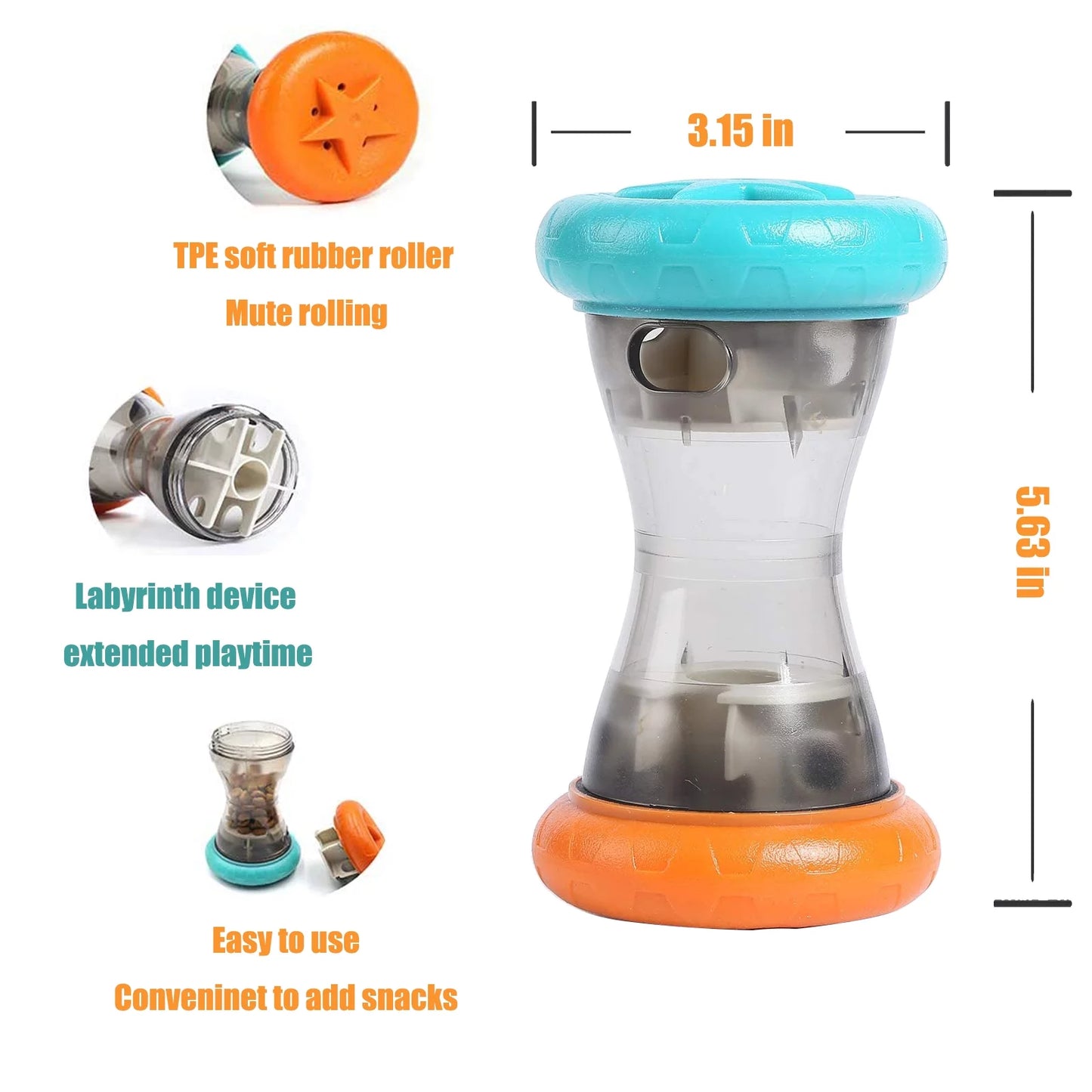 Treat-Dispensing Interactive Slow Feeder Puzzle Toy for Dogs - Enrichment Solution to Keep Pets Engaged