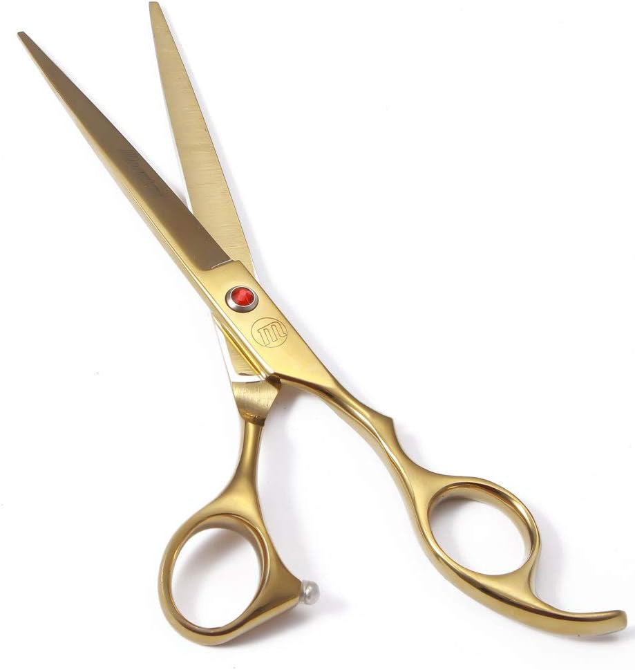 Professional Dog Grooming Scissors Set - 7 Inch and 8 Inch Chunkers, Curved Shears, and Thinning Shears with Grooming Comb