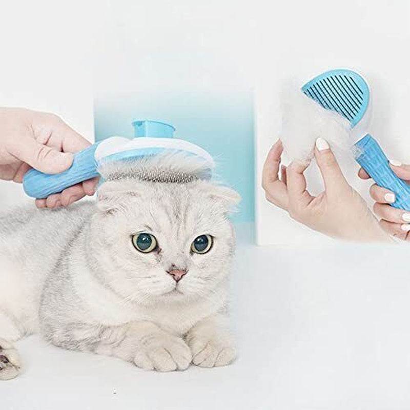 Premium Pet Hair Remover and Grooming Brush for Dogs and Cats with Self-Cleaning Mechanism