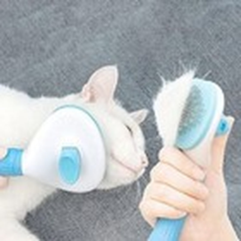 Premium Pet Hair Remover and Grooming Brush for Dogs and Cats with Self-Cleaning Mechanism