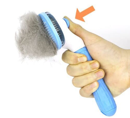 Premium Pet Hair Remover and Grooming Brush for Dogs and Cats with Self-Cleaning Mechanism