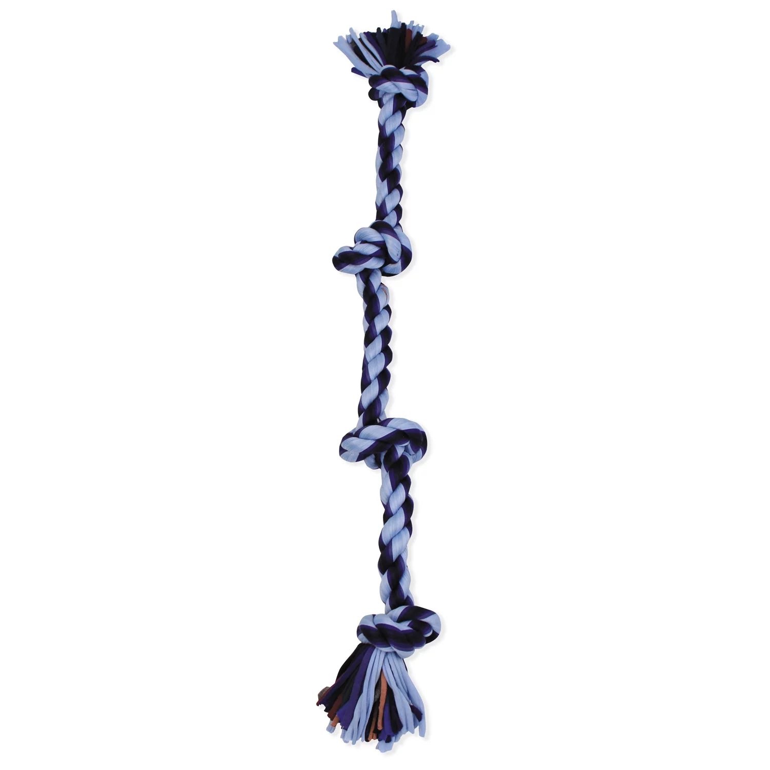 Flossy Chews Large 27" Cloth 4-Knot Tug Rope Dog Toy in Assorted Colors