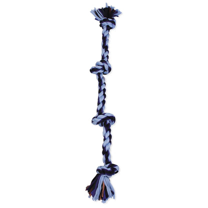 Flossy Chews Large 27" Cloth 4-Knot Tug Rope Dog Toy in Assorted Colors